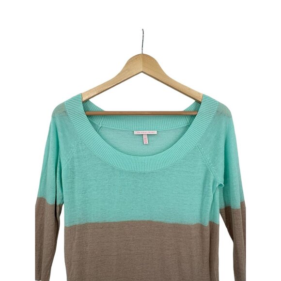 Victoria's Secret Pullover Sweater Womens Size S Colorblock Lightweight Romantic - Picture 4 of 11